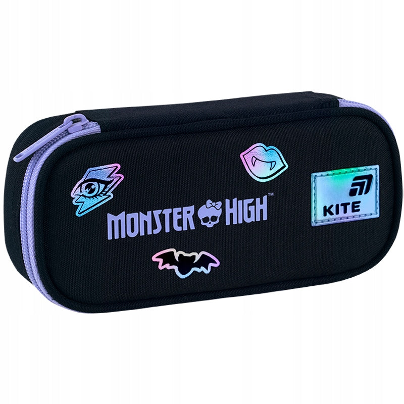 Piórnik szkolny dla dziewczynki z logo Monster High.