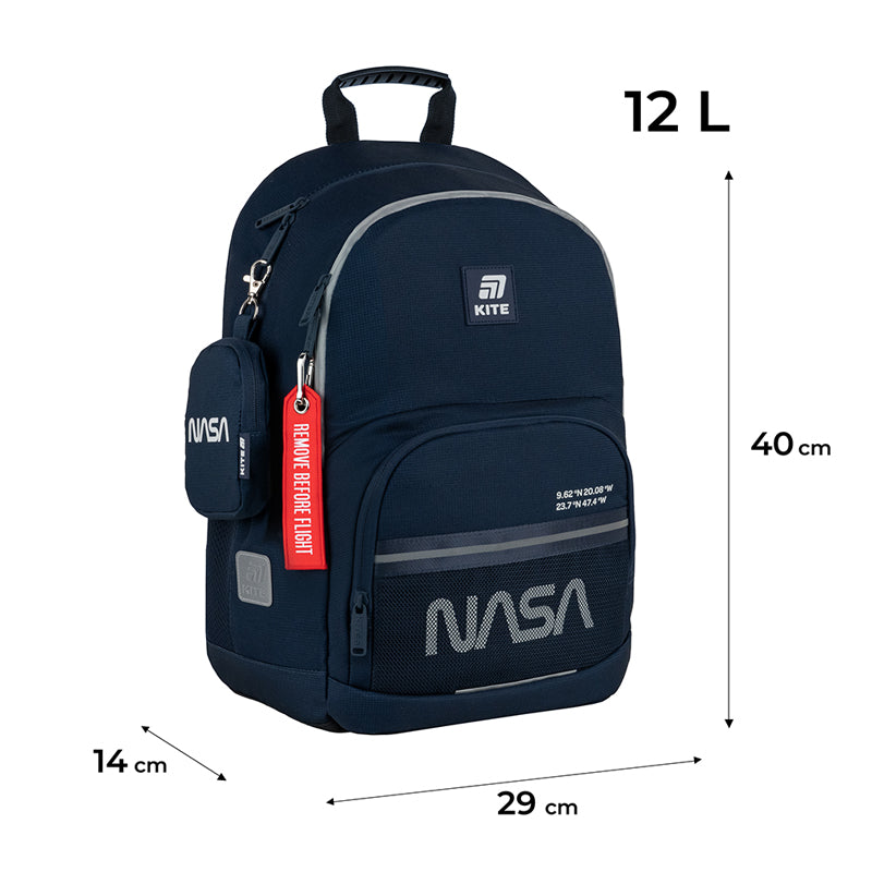 Plecak ortopedyczny Kite NS24-585M z systemem Ergo Kids, idealny dla dzieci o wzroście 130-145 cm.