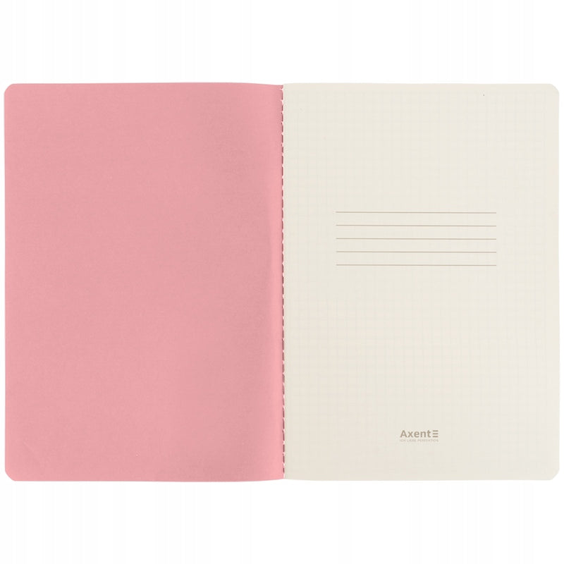 szyty grzbiet umożliwiający rozkładanie notesu na płasko