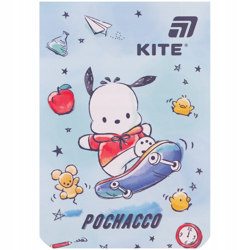 Notes kieszonkowy Kite Pochacco – widok na niebieską, błyszczącą okładkę.