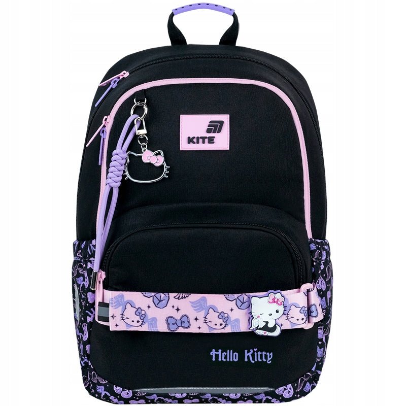 Czarny plecak szkolny Hello Kitty Kite dla dziewczyn 1–6 klasa