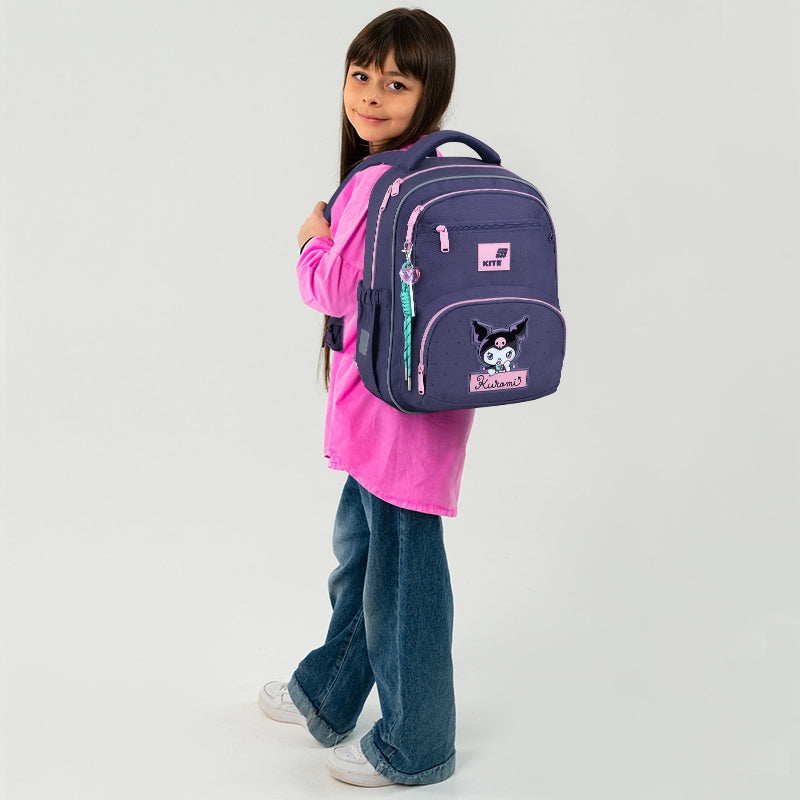 fioletowy plecak szkolny kuromi dla dziewczynki 6-10 lat