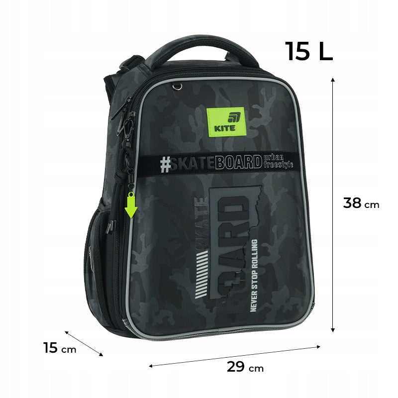 Plecak tornister Kite z podanymi wymiarami