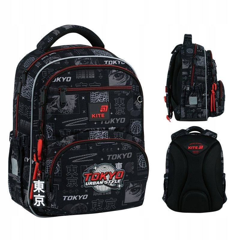 Plecak szkolny Kite pokazany z każdej strony