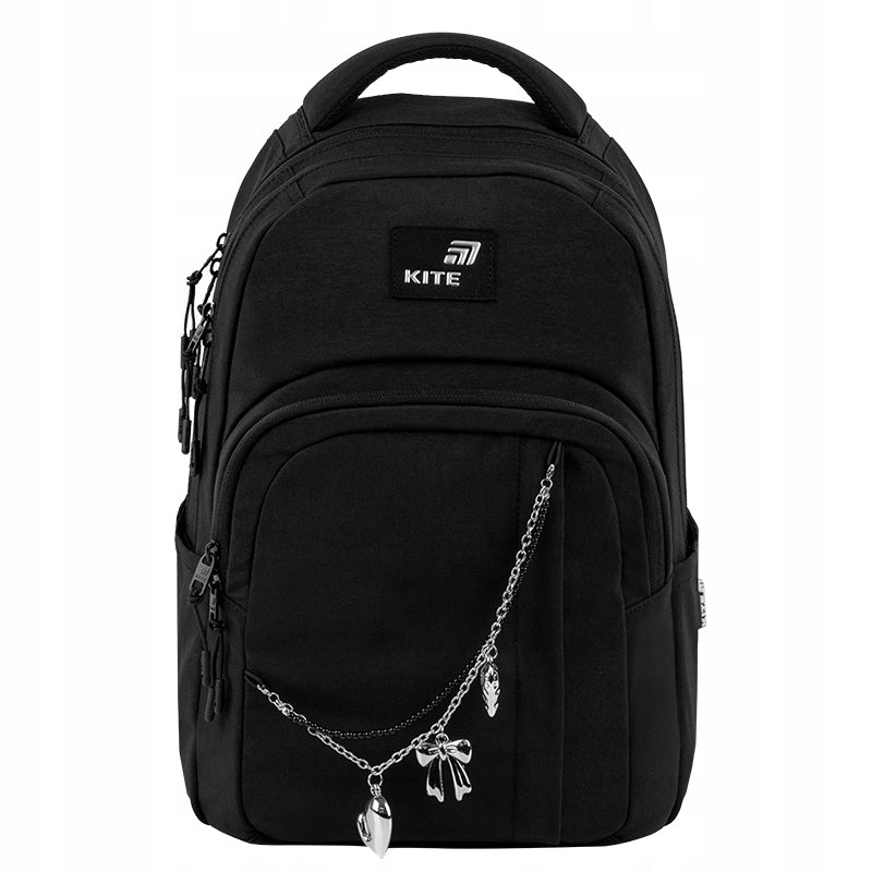 czarny lekki plecak młodzieżowy Kite do szkoły