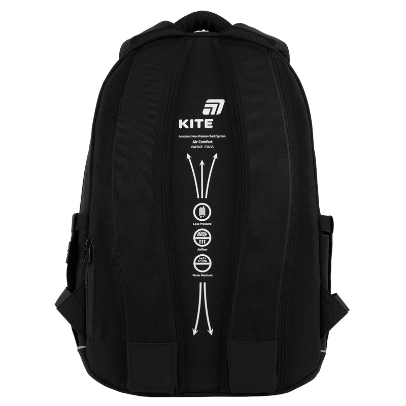 Wentylowana ścianka tylna Air Comfort z pasem piersiowym stabilizującym postawę.