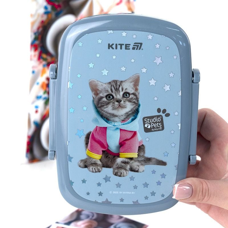 Lunchbox Śniadaniówka ze Sztućcami 750 ml kotek Studio Pets Kite