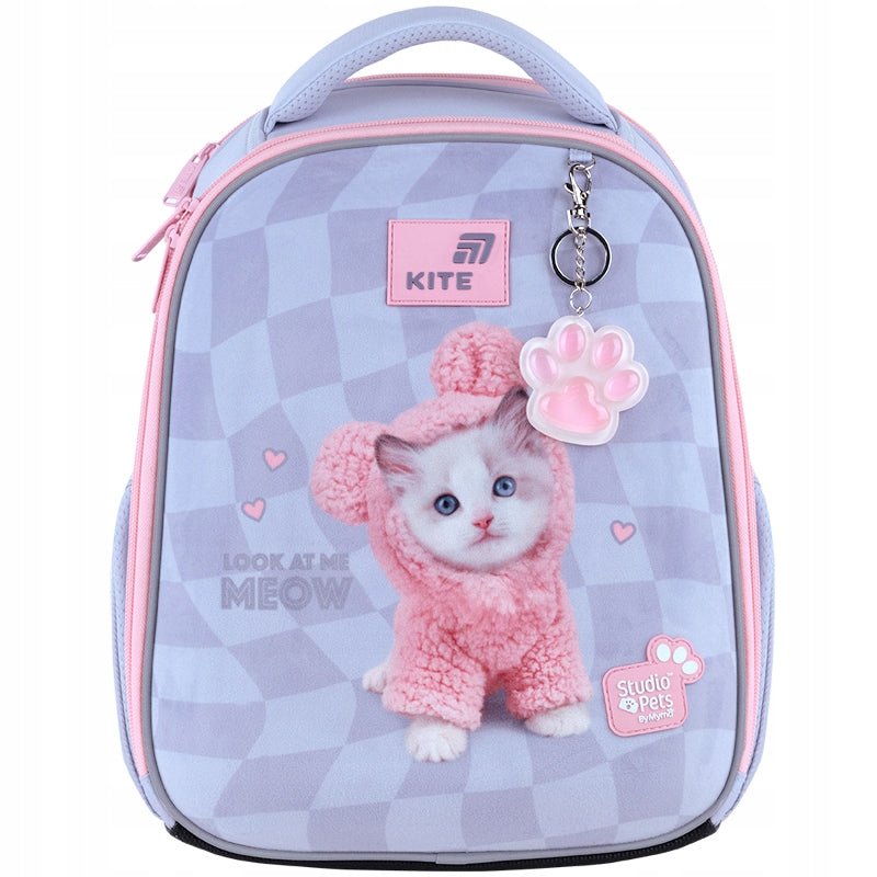 Tornister szkolny ortopedyczny Studio Pets Kite – front plecaka dla dziewczynki