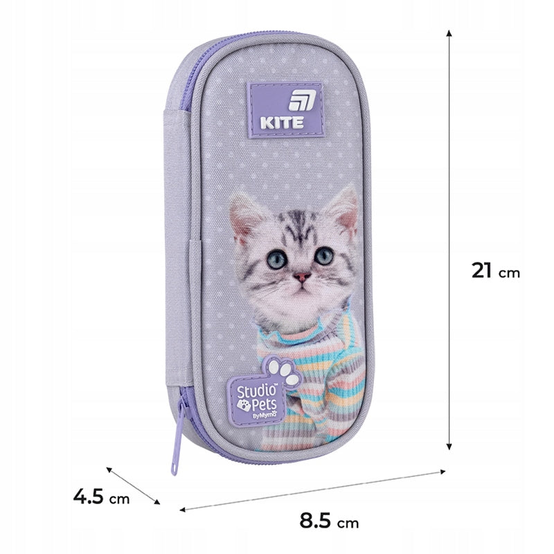Wymiary saszetki Kite Studio Pets – pojemny piórnik do szkoły.