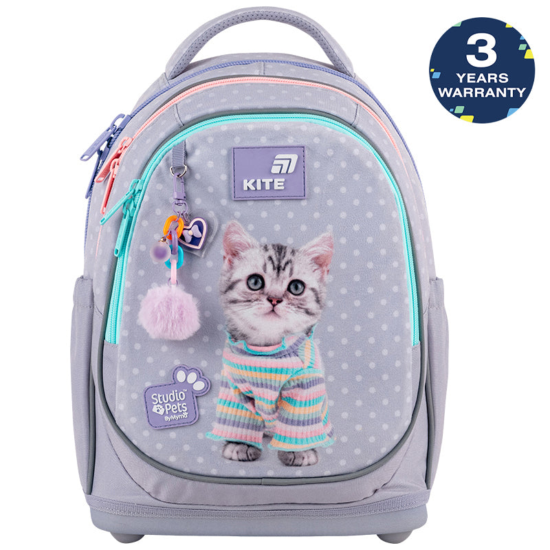 Batoh školní ortopedický pro dívky Studio Pets Kite s kočkou