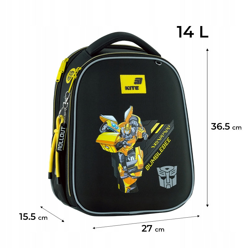 Tornister szkolny Transformers Kite – wymiary i pojemność 14 l