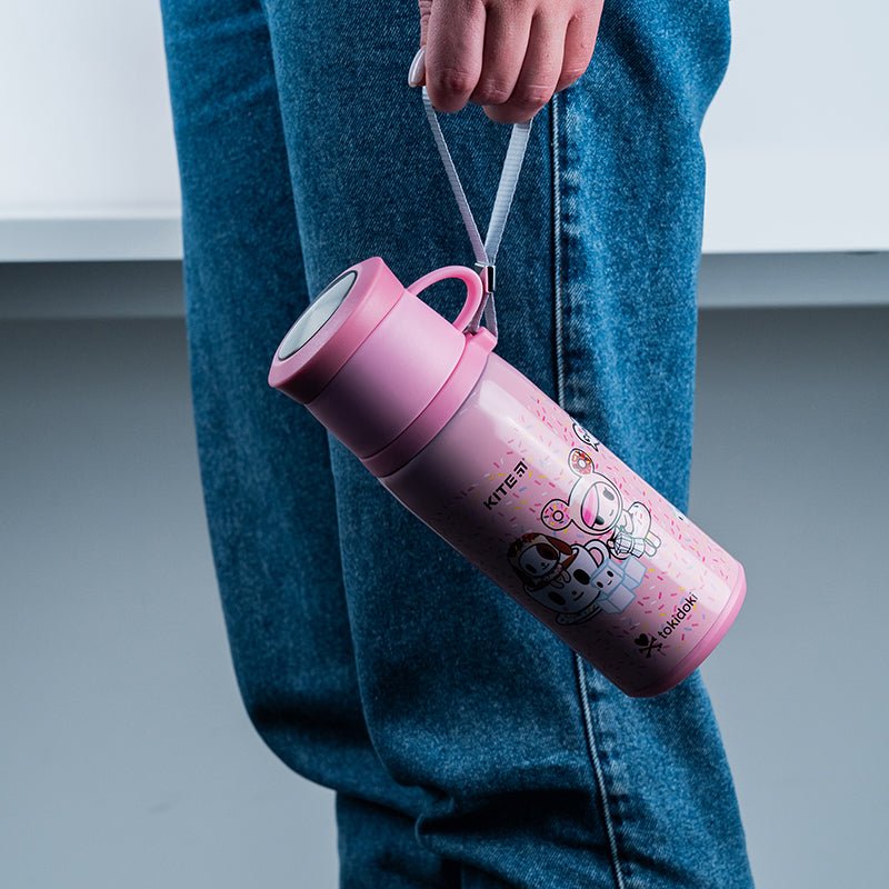 Termos z nadrukiem kubek metal z uchwytem 350 ml Kite Tokidoki