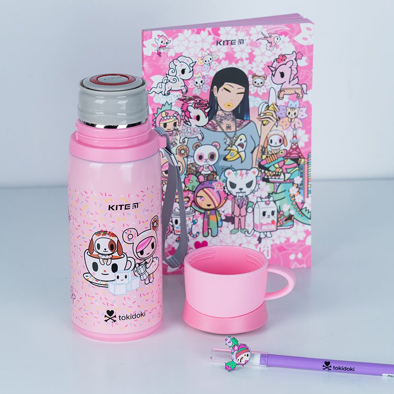 Termos z nadrukiem kubek metal z uchwytem 350 ml Kite Tokidoki