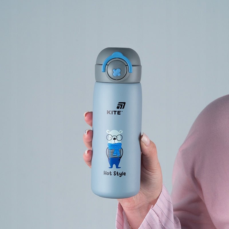 Kolorowy dziecięcy termos -przyciągający wzrok nadruk