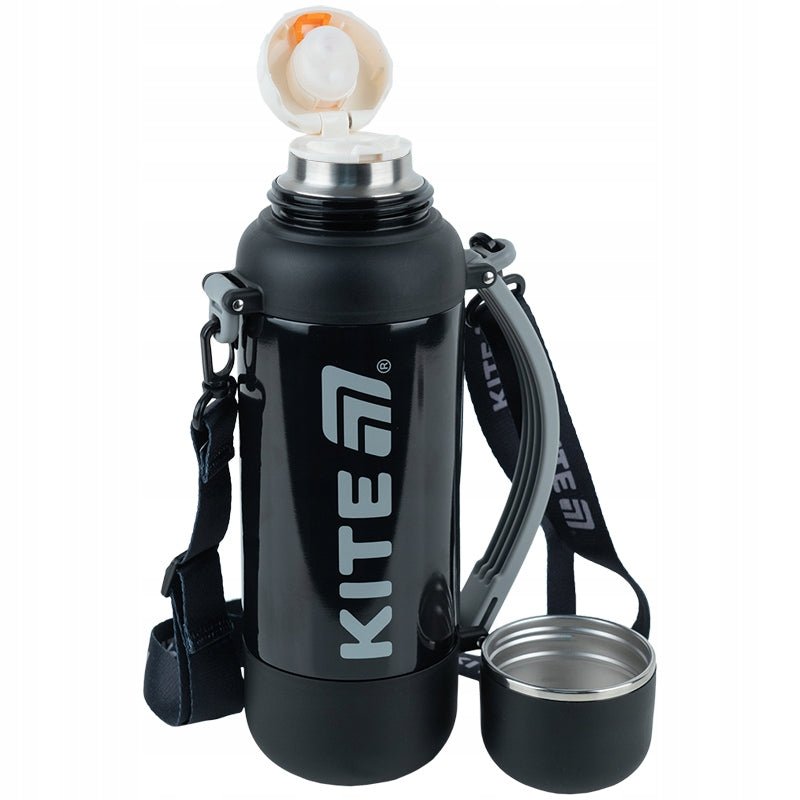 Termos z gumowanym uchwytem zapewniającym pewny chwyt