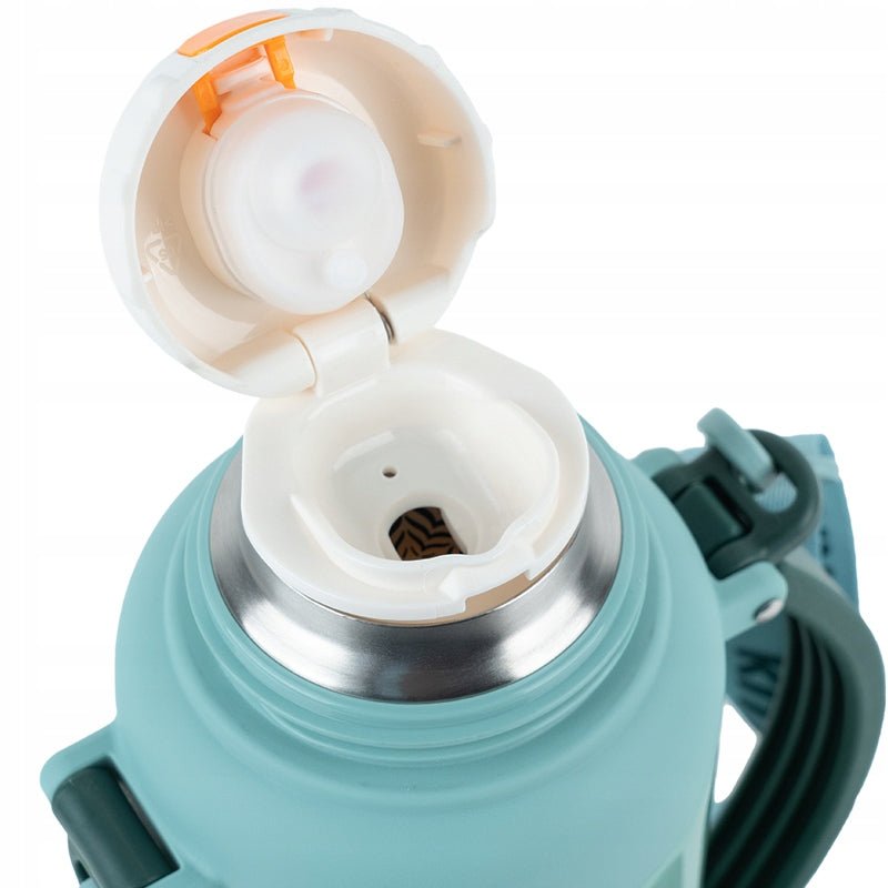 Duży termos na napoje 1200 ml z gumowanym uchwytem