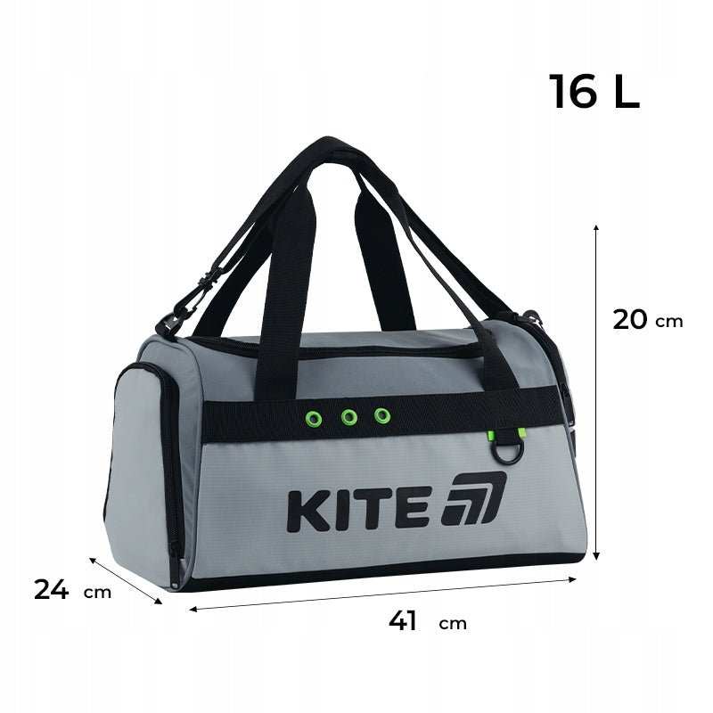 Torba szara sportowa Kite wymiary produktu