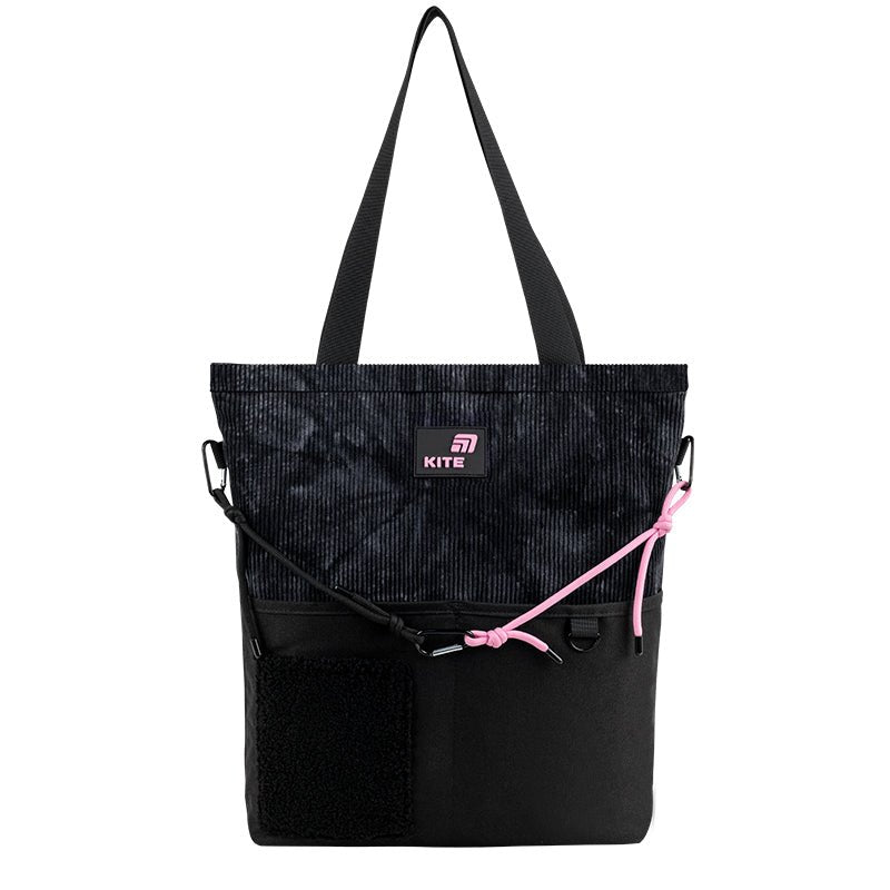 torba shopper szkolna czarna dla dziewczyn