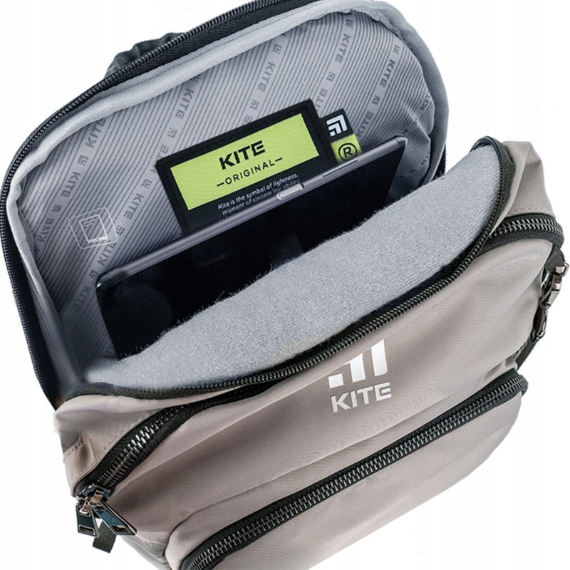 Plecak szkolny dla nastolatków beżowy