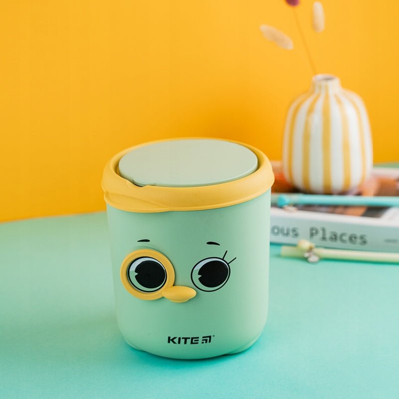 Kosz na śmieci na biurko dla dziecka zielony