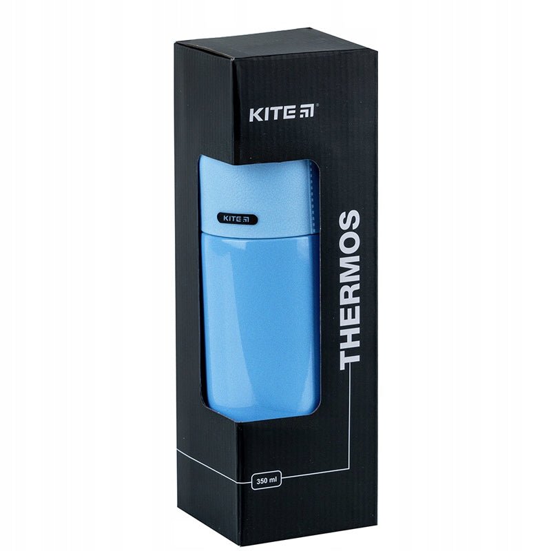 Termos z kubkiem metalowy 350 ml niebieski