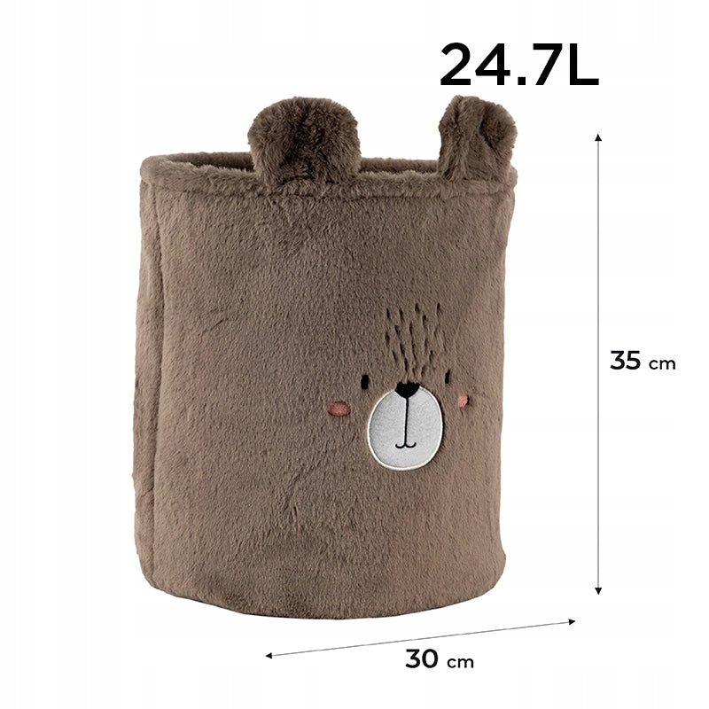 Kosz na zabawki pluszowy pojemnik organizer na drobiazgi miś rozmiar L