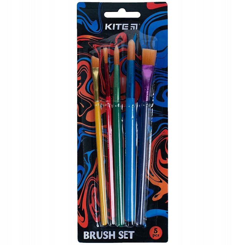 Pędzle malarskie artystyczne zestaw 5 sztuk