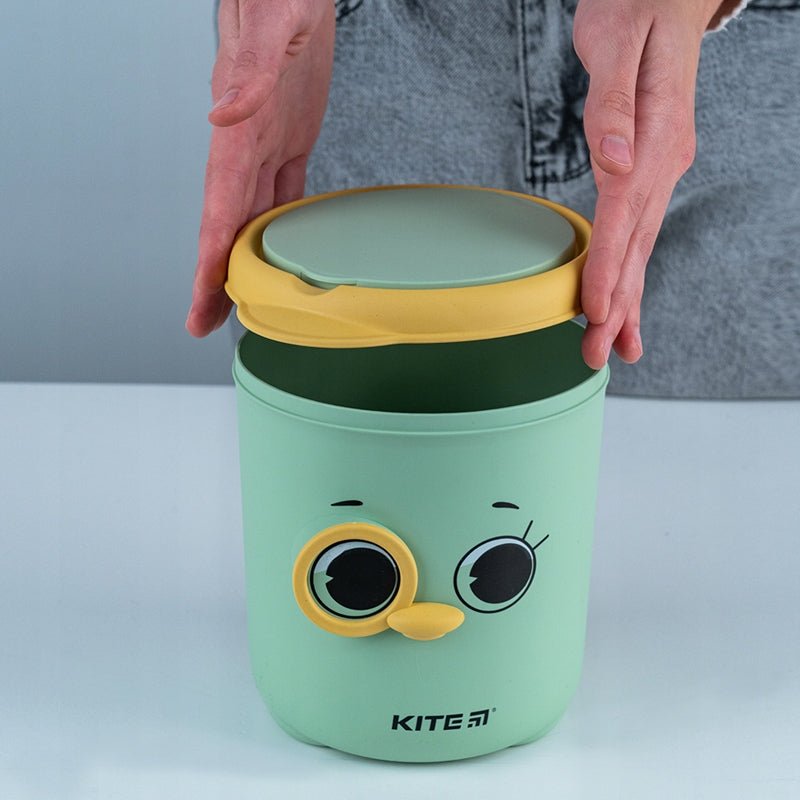 Kosz na śmieci na biurko dla dziecka zielony