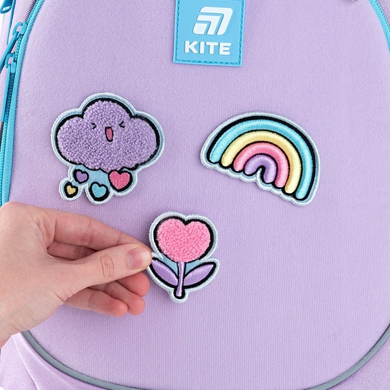 Naszywki na rzep emblemat 3 szt plakietki dla dziewczynki Kite