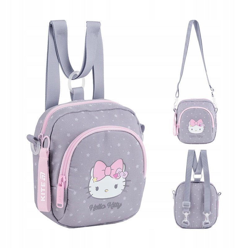 Torebka plecak Kuromi Kite – przód z grafiką Kuromi i serduszkiem