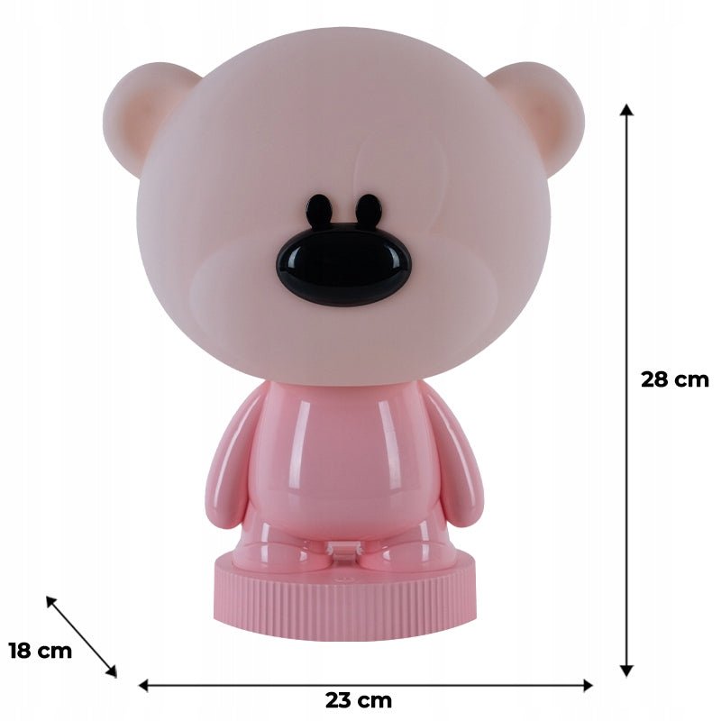 Dzicieca lampa nocna misiek rozowy wymiary