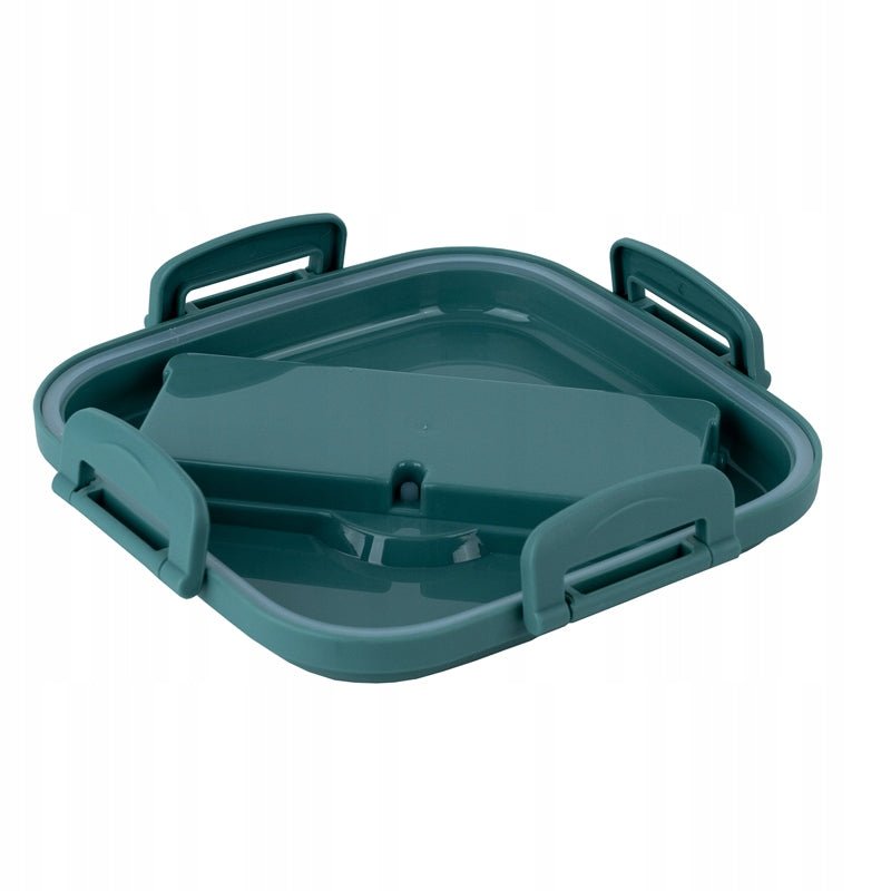 Lunchbox ze sztuccami na 3 komory 1100ml zielony
