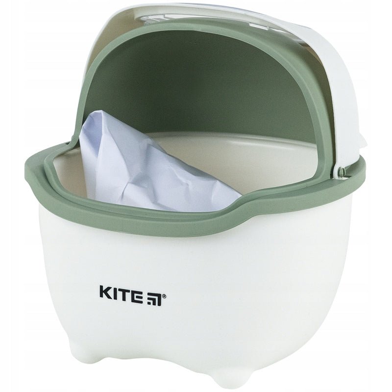 Kosz na śmieci na biurko dla dziecka zielony kosmos