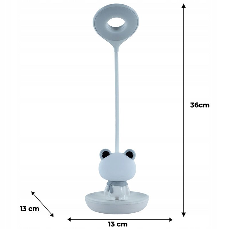 Rozmiar lampy dzieciecej zabka biala