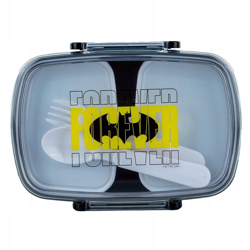 Lunchbox do szkoły ze sztućcami 2 komory 750 ml DC Batman