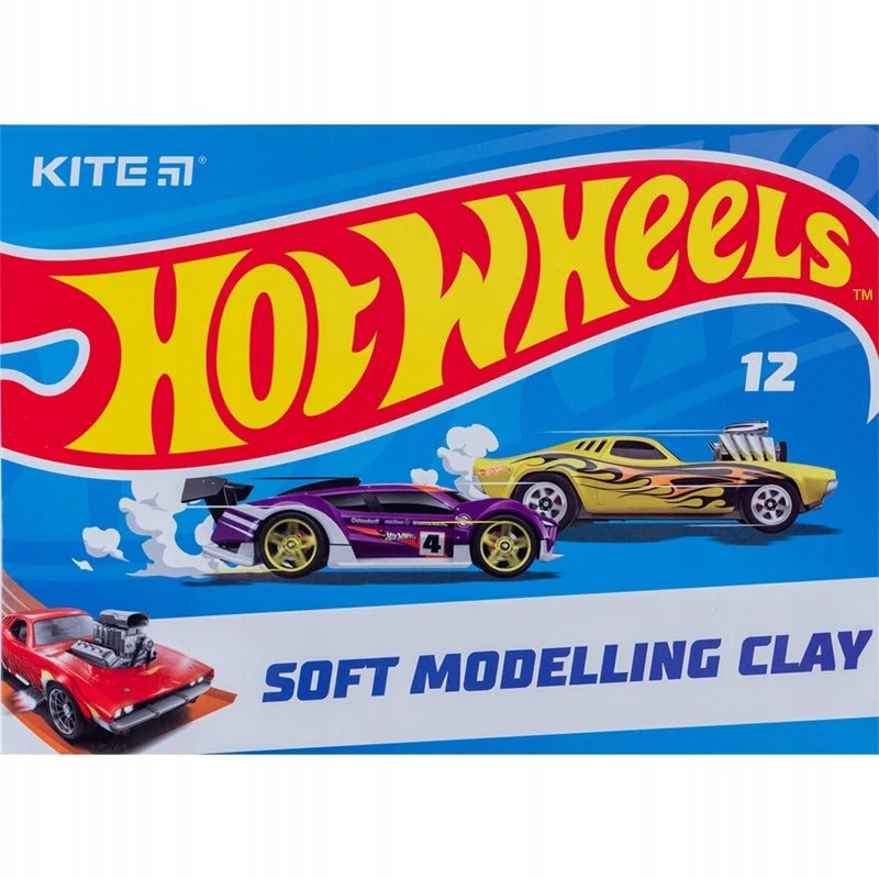 Plastelina 12 kolorów dla dzieci Hot Wheels