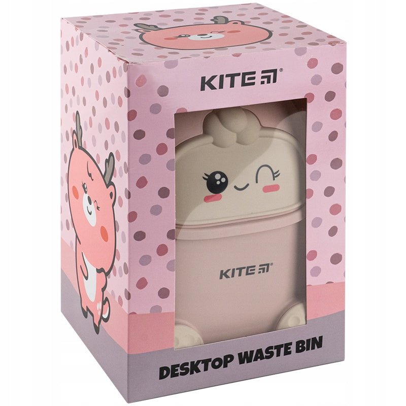 Kosz na śmieci na biurko dla dziecka różowy