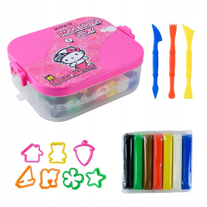 Plastelina w pudełku 7 kolorów i 8 narzędzi Hello Kitty