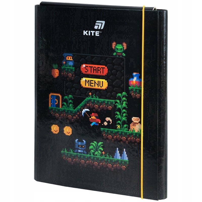 Teczka z gumką A4 do prac plastycznych Pixel Game Kite