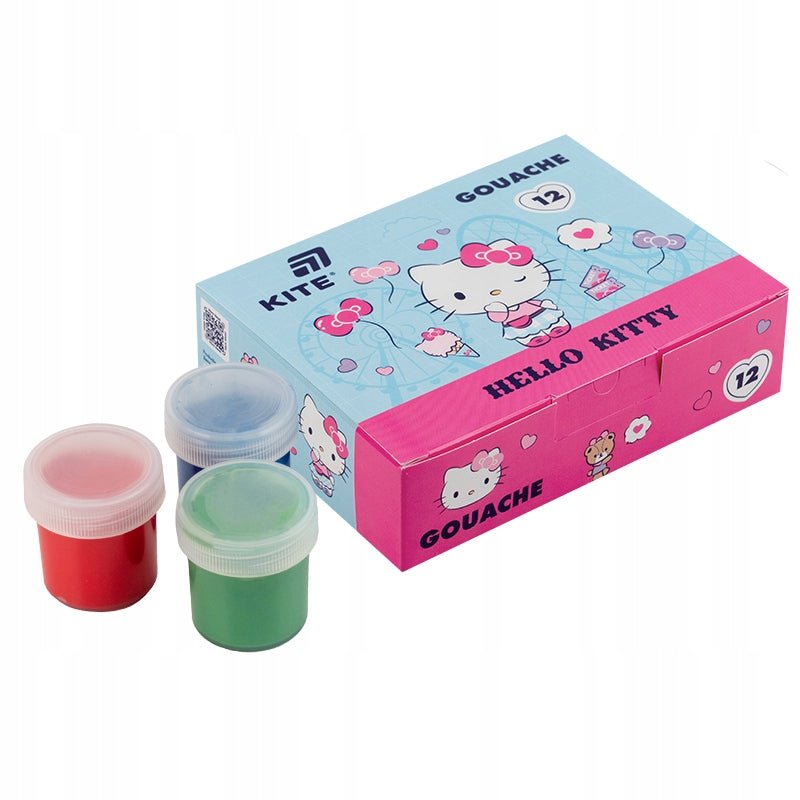 Zestaw farb gwaszowych do szkoły 12 sztuk Hello Kitty