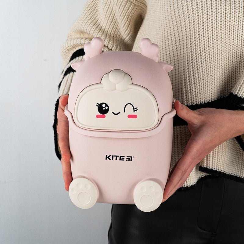 Kosz na śmieci na biurko dla dziecka różowy