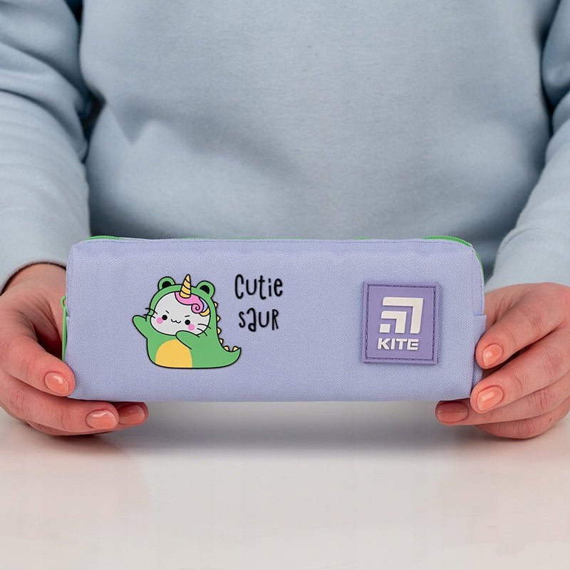 Piórnik saszetka szkolny dla dziewczynki fioletowy