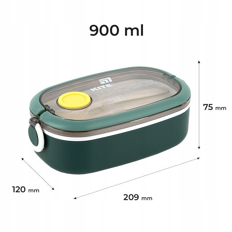 Lunchbox z jedną dużą komorą i wewnętrzną pokrywką dla szczelności