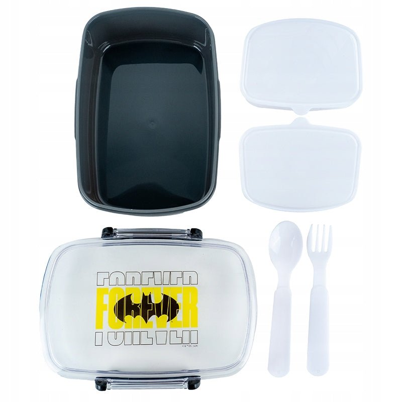 Lunchbox do szkoły ze sztućcami 2 komory 750 ml DC Batman