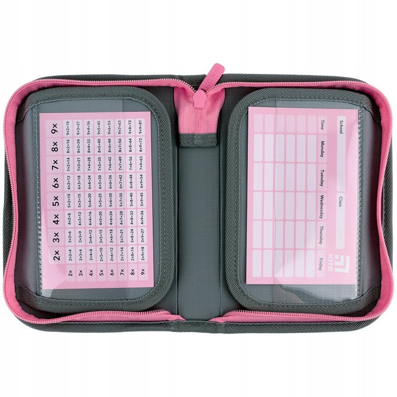 Piórnik do szkoły dla dziewczyny rozkładany dwuklapowy College Line Kite K24-622H-1