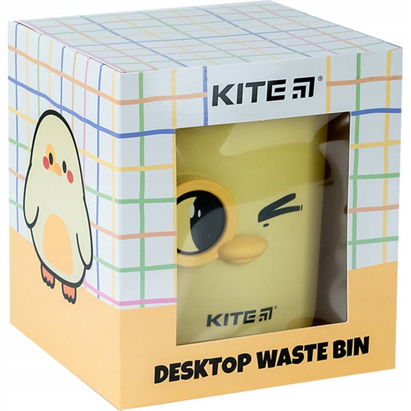 Kosz na śmieci na biurko dla dziecka żółty