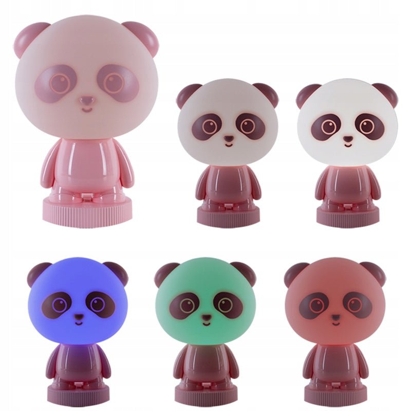 Lampa nocna panda dla dzieci rozne swiatlo