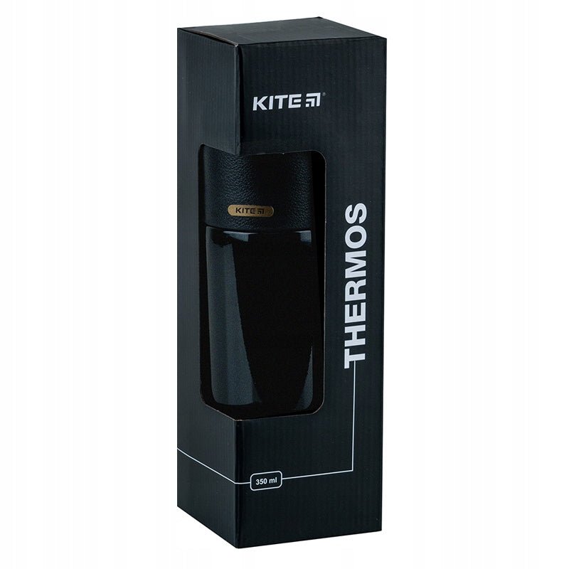 Termos z kubkiem metalowy 350 ml czarny