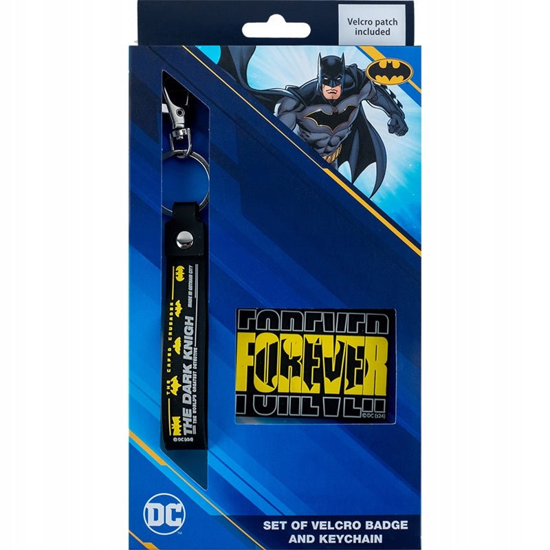 Zestaw naszywka na rzep brelok do kluczy DC Batman