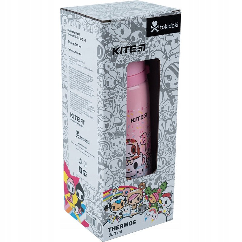Termos z nadrukiem kubek metal z uchwytem 350 ml Kite Tokidoki